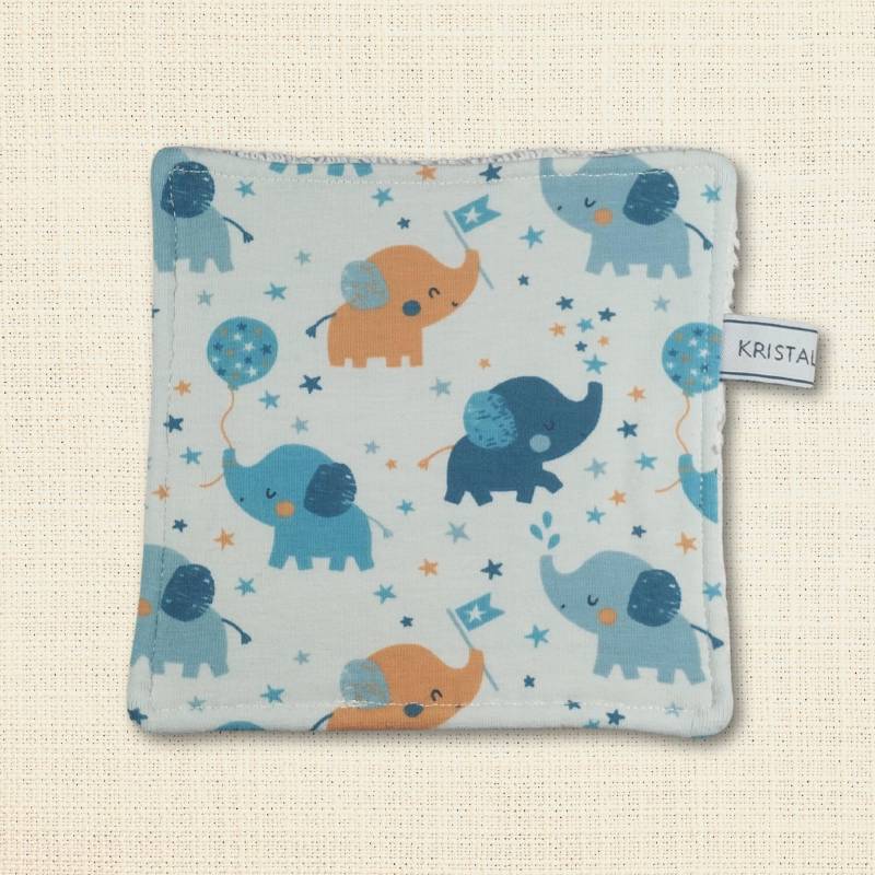 Waschlappen Für Baby & Kinder Bio Öko Baumwolle - "Elefanten" von Etsy - Kristallnadel