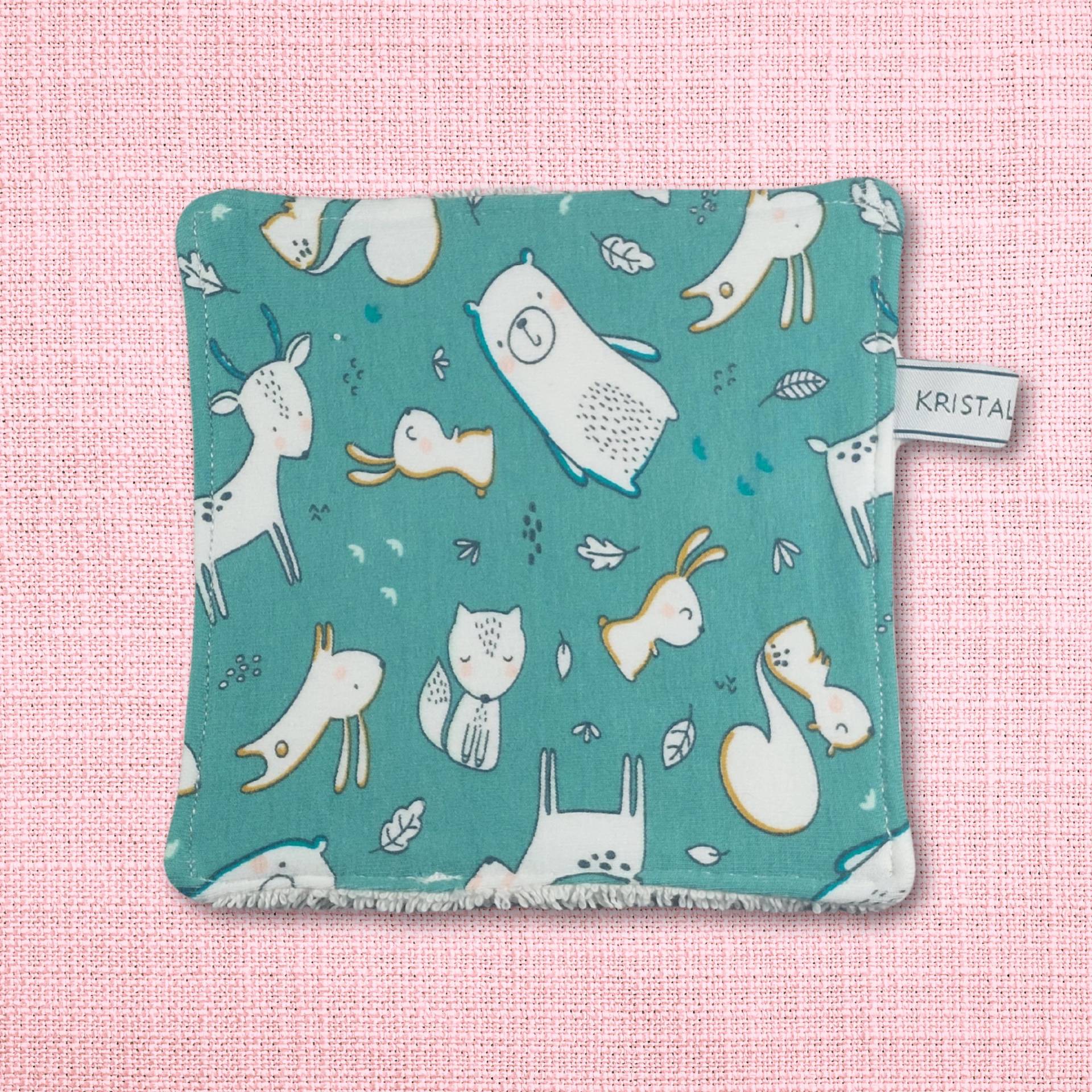 Waschlappen Für Baby & Kinder Bio Öko Baumwolle - "Waldbewohner" von Etsy - Kristallnadel