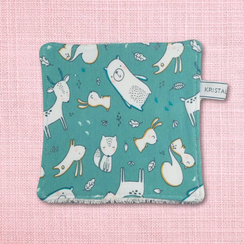 Waschlappen Für Baby & Kinder Bio Öko Baumwolle - "Waldbewohner" von Etsy - Kristallnadel