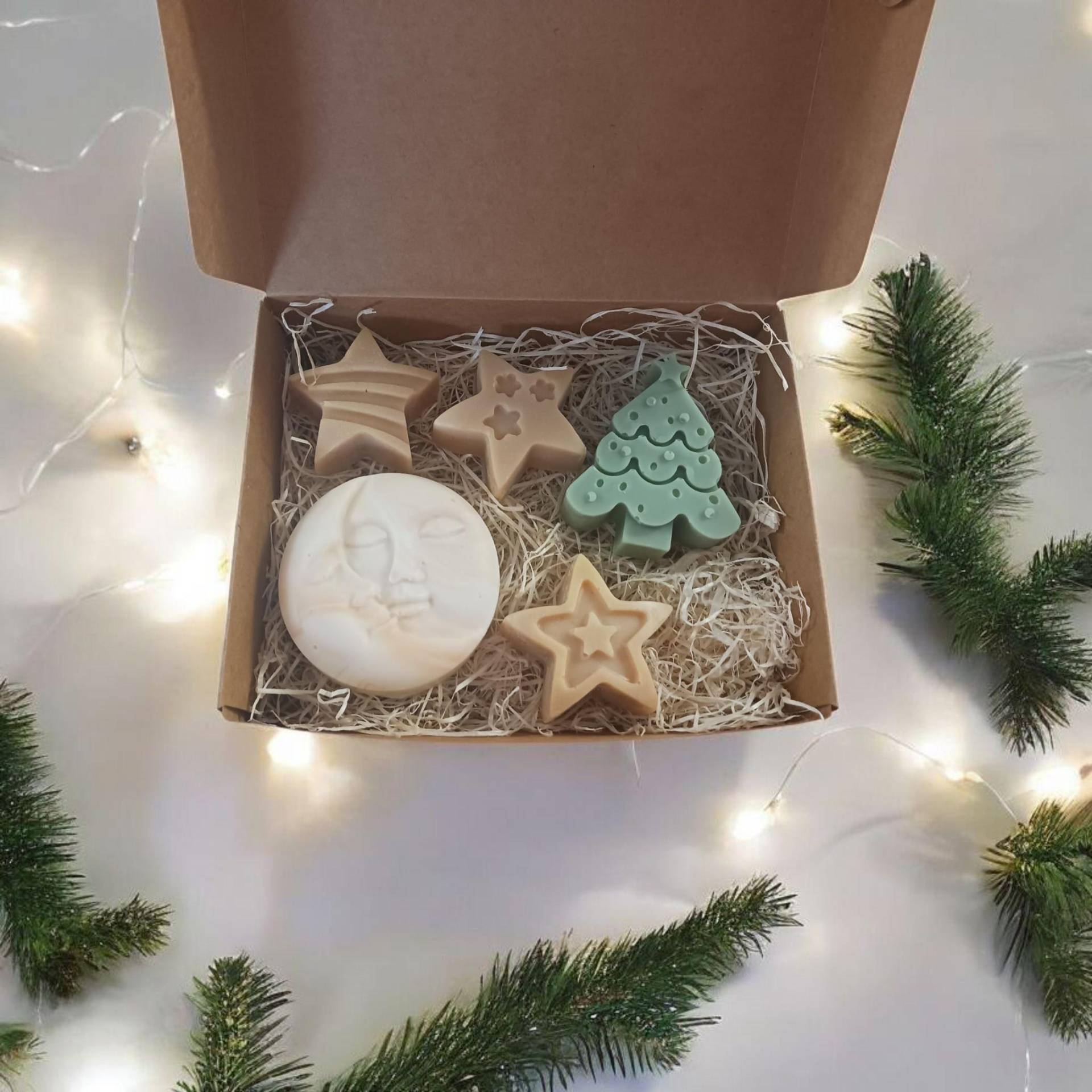 Motiv Seifen in Weihnachtlicher Geschenkebox, Geschenkeschachtel, Vegan, Palmölfrei Und Plastikfrei, Geschenkartikel, Dusch Handseife von Etsy - KristinsSeifentraum