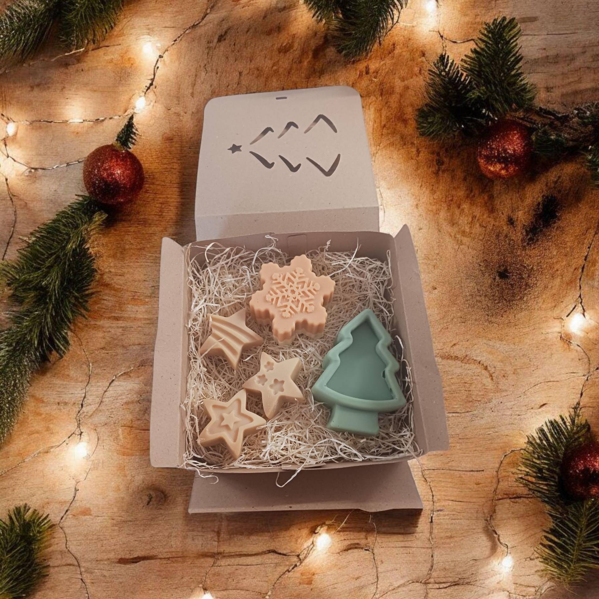 Motiv Seifen in Weihnachtlicher Geschenkebox, Geschenkeschachtel, Vegan, Palmölfrei Und Plastikfrei, Geschenkartikel, Dusch Handseife von Etsy - KristinsSeifentraum