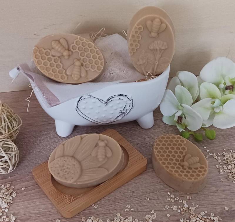 Seife "Honig-Hafermilch" Handgemacht, Palmölfrei, Hand Und Duschseife, Gästeseife, Gastgeschenk von Etsy - KristinsSeifentraum