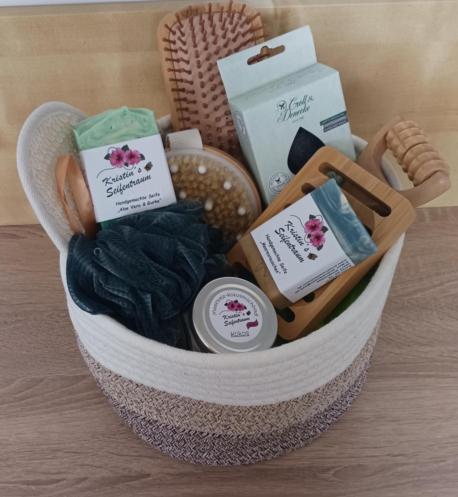 Wellness Set Seife, Badezusatz Meersalz Und Badeartikel Im Sisalkorb, Handgemacht, Palmölfrei Vegan, Gastgeschenk, Geschenkekorb, Geburtstag von Etsy - KristinsSeifentraum