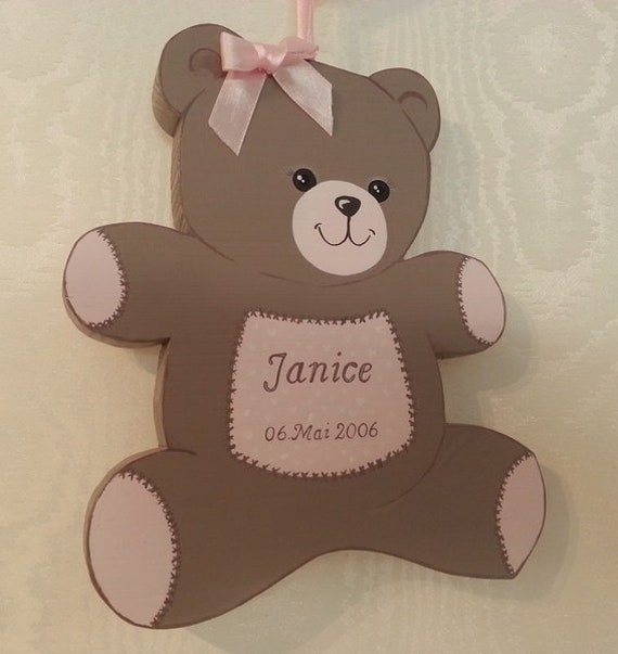 Holz-Teddybärchen Personalisiert Holz-Teddybärchen Personalisiert von Etsy - KronenherzDesign