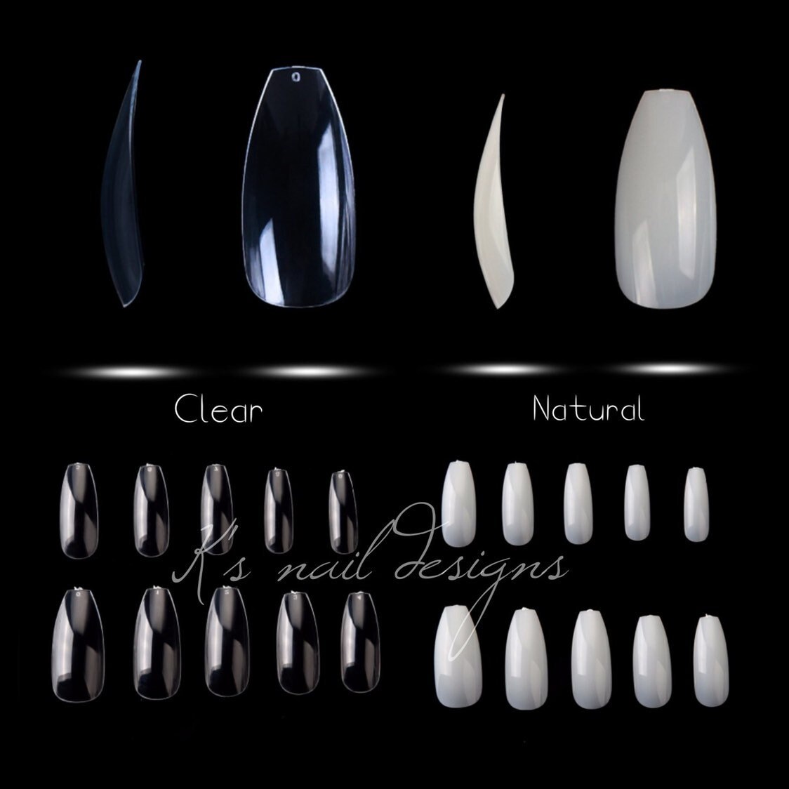 Sargspitzen 500 Stück Klar Und Natürlich Lange Press-On Nägel Fake Nägel, Verwenden Sie Kleber Oder Nailart-Klebstoff Sargspitzen 500 Stück Klar Und Natürlich Lange Press-On Nägel Fake Nägel, Verwenden Sie Kleber Oder Nailart-Klebstoff von Etsy - KsNailDesigns