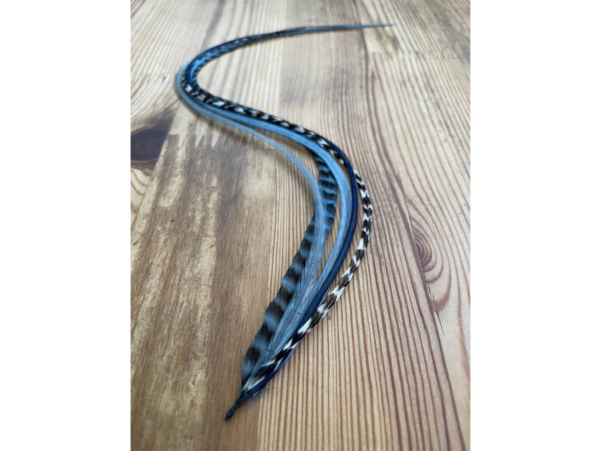 Blaue Federn Haarverlängerungsset Natürliche Hahnenfedern, Diy von Etsy - KstarFeathers