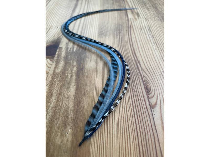 Blaue Federn Haarverlängerungsset Natürliche Hahnenfedern, Diy von Etsy - KstarFeathers