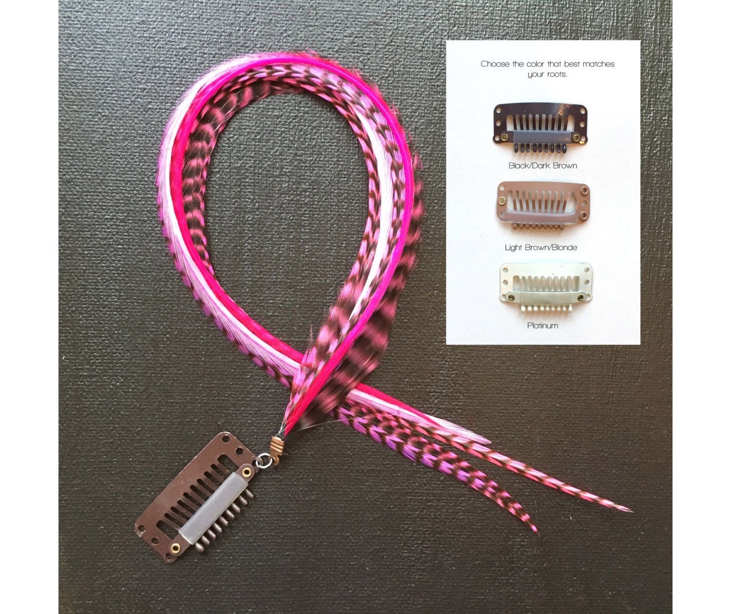 Rosa Feder Haarspange Echte Zubehör Rosa Feder Haarspange Echte Zubehör von Etsy - KstarFeathers