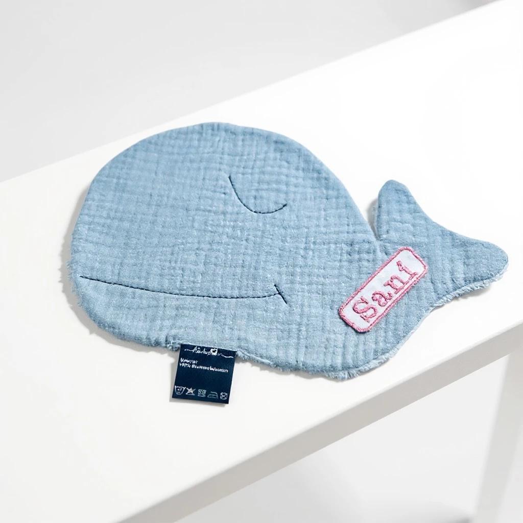 Wal-Waschlappen Baby Und Kinder Aus Musselin & Frottee I Grau, Handgemacht in Hamburg | Optional Personalisierbar von Etsy - KuestenfieberDesign