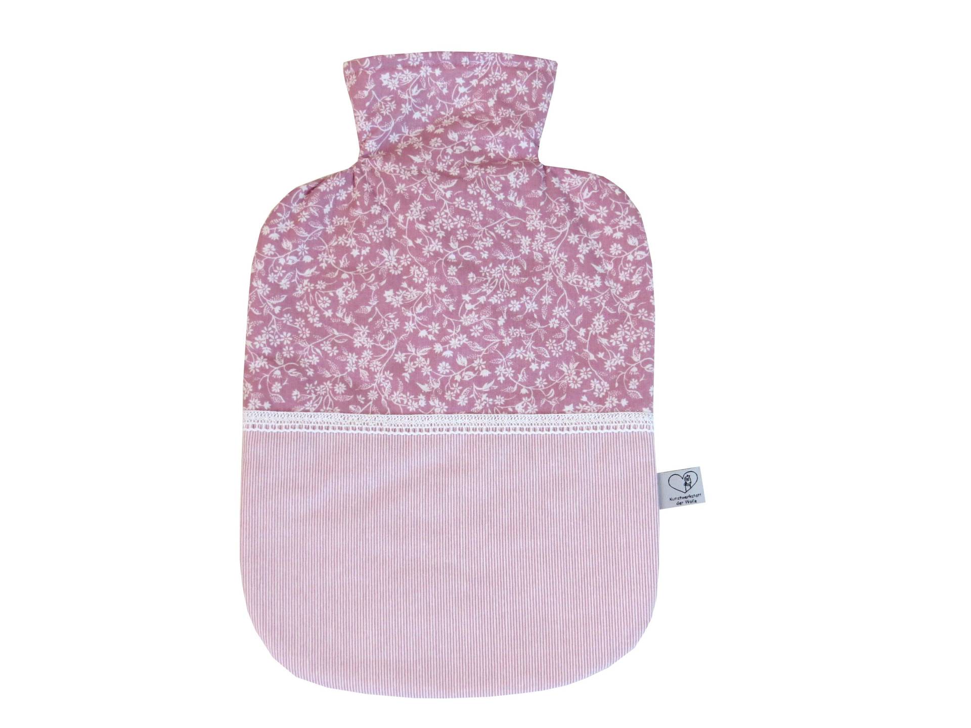Wärmflasche Altrosa Blumen Mit Namen Wärmflasche Altrosa Blumen Mit Namen von Etsy - KunstwerkstattWolle