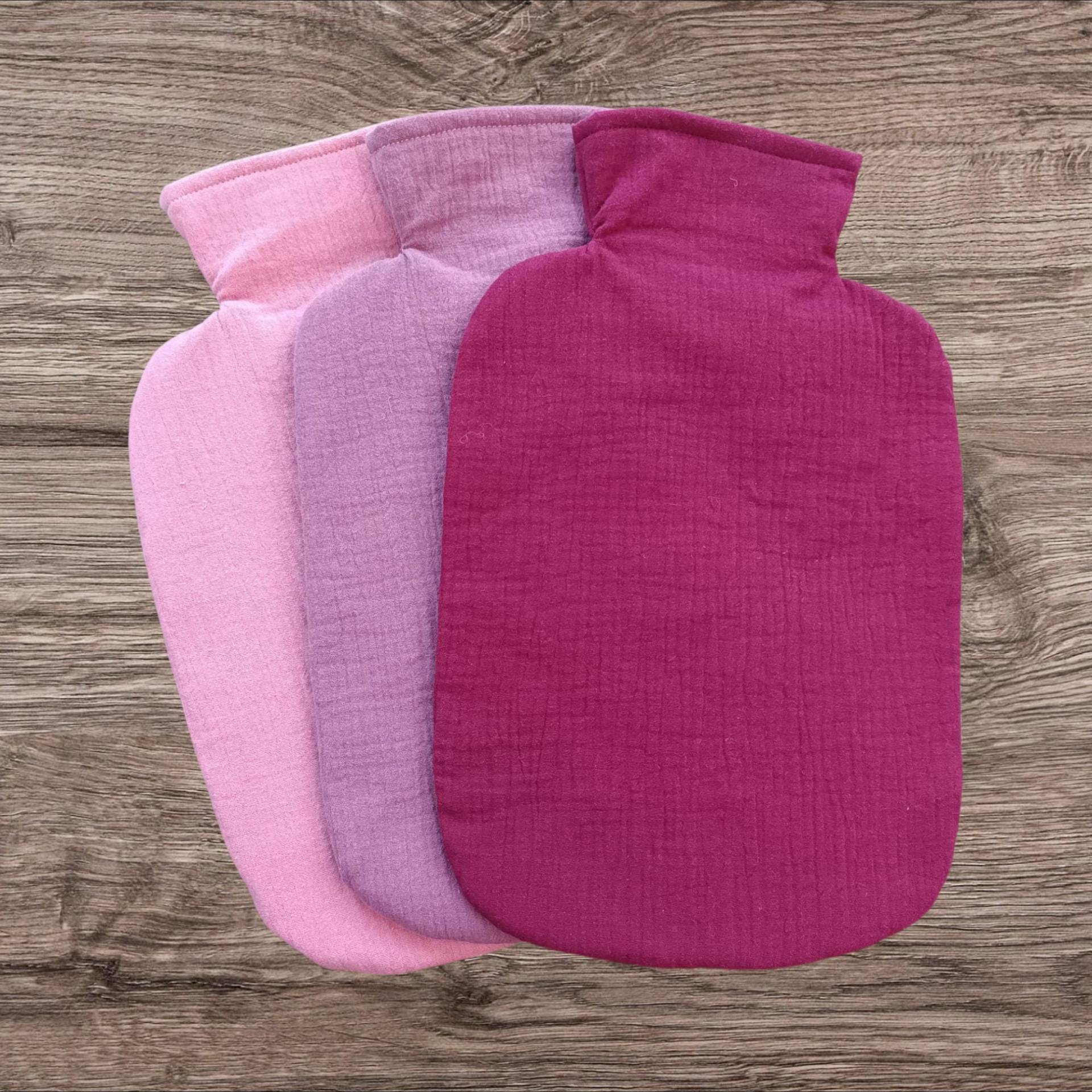 Wärmflasche Musselin Altrosa Fuchsia Für 2L Wärmflaschenbezug von Etsy - KunstwerkstattWolle