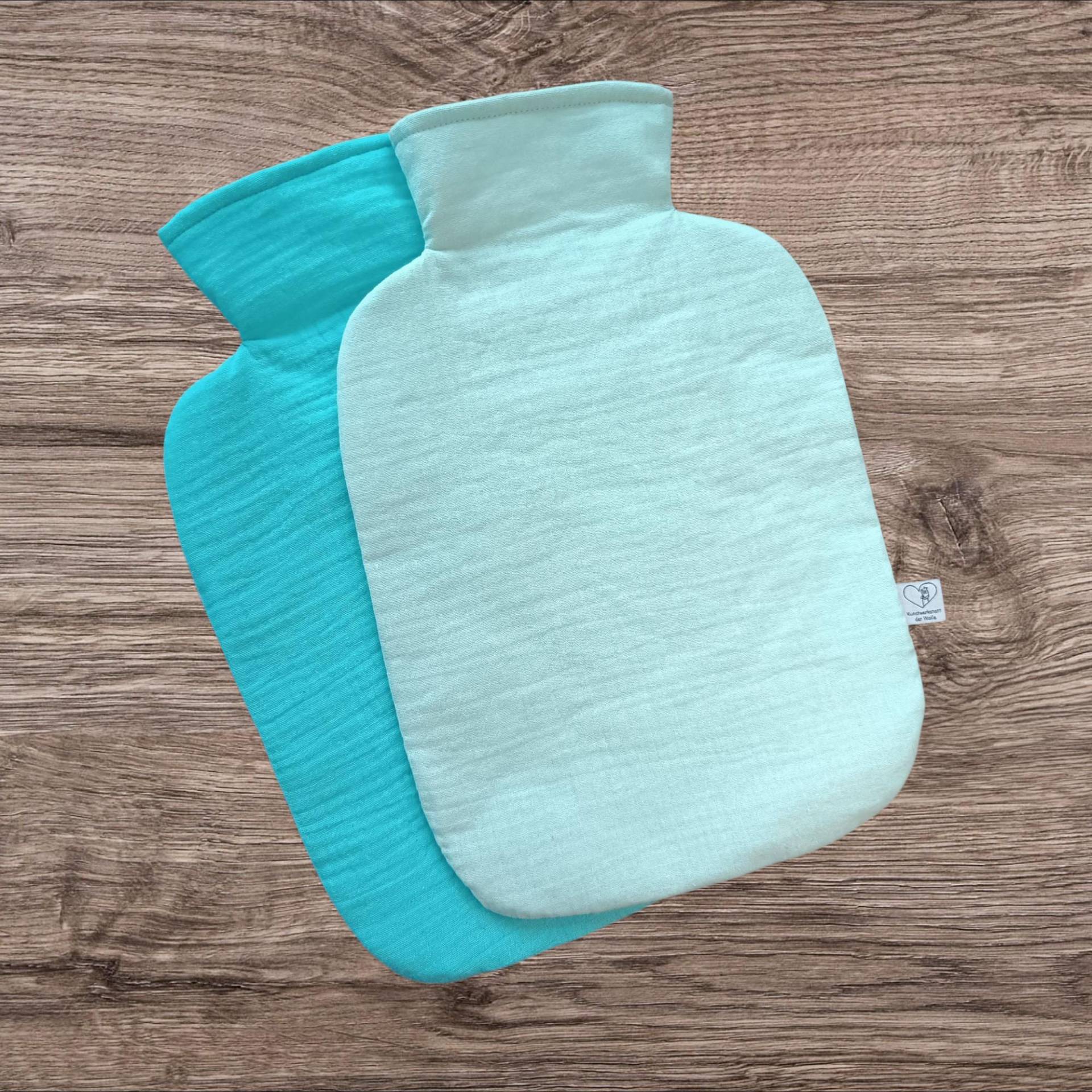 Wärmflasche Musselin Hellmint Türkis Für 2L Wärmflaschenbezug von Etsy - KunstwerkstattWolle
