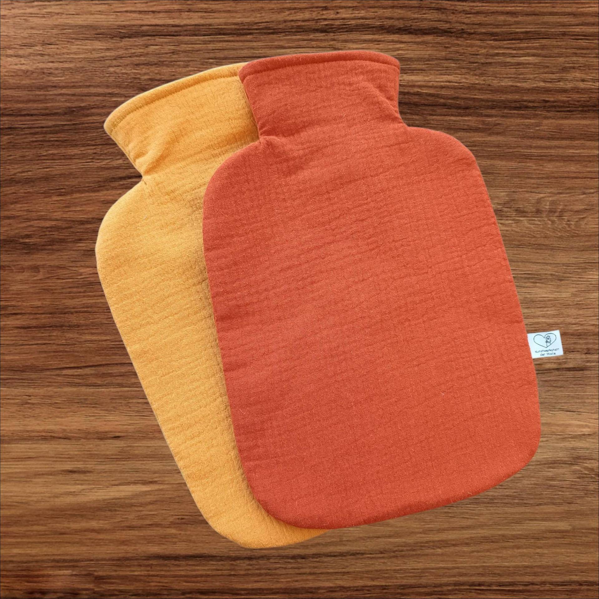 Wärmflasche Musselin Senf Kürbis Für 2L Wärmflaschenbezug von Etsy - KunstwerkstattWolle