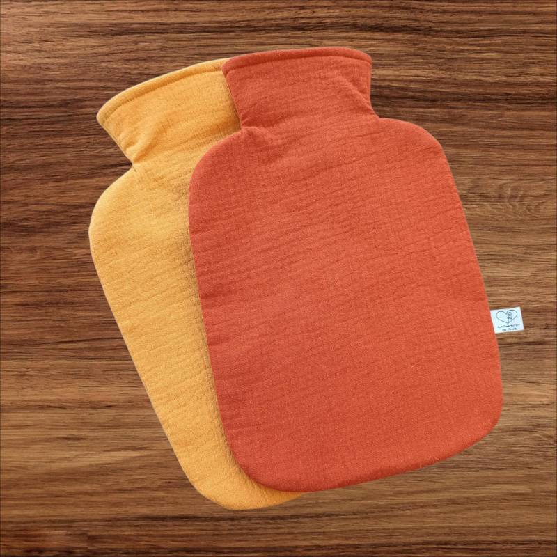 Wärmflasche Musselin Senf Kürbis Für 2L Wärmflaschenbezug Wärmflasche Musselin Senf Kürbis Für 2L Wärmflaschenbezug von Etsy - KunstwerkstattWolle