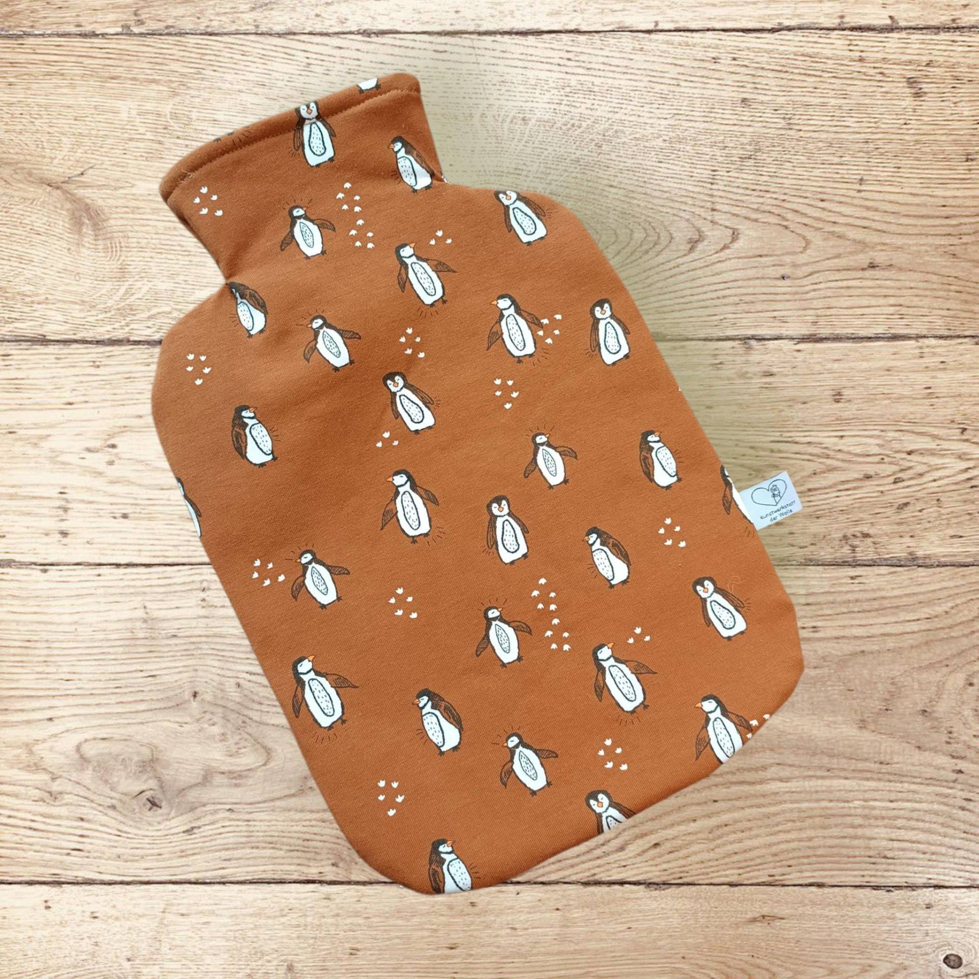 Wärmflasche Pinguine Braun Wärmflaschenbezug Wärmflasche Pinguine Braun Wärmflaschenbezug von Etsy - KunstwerkstattWolle