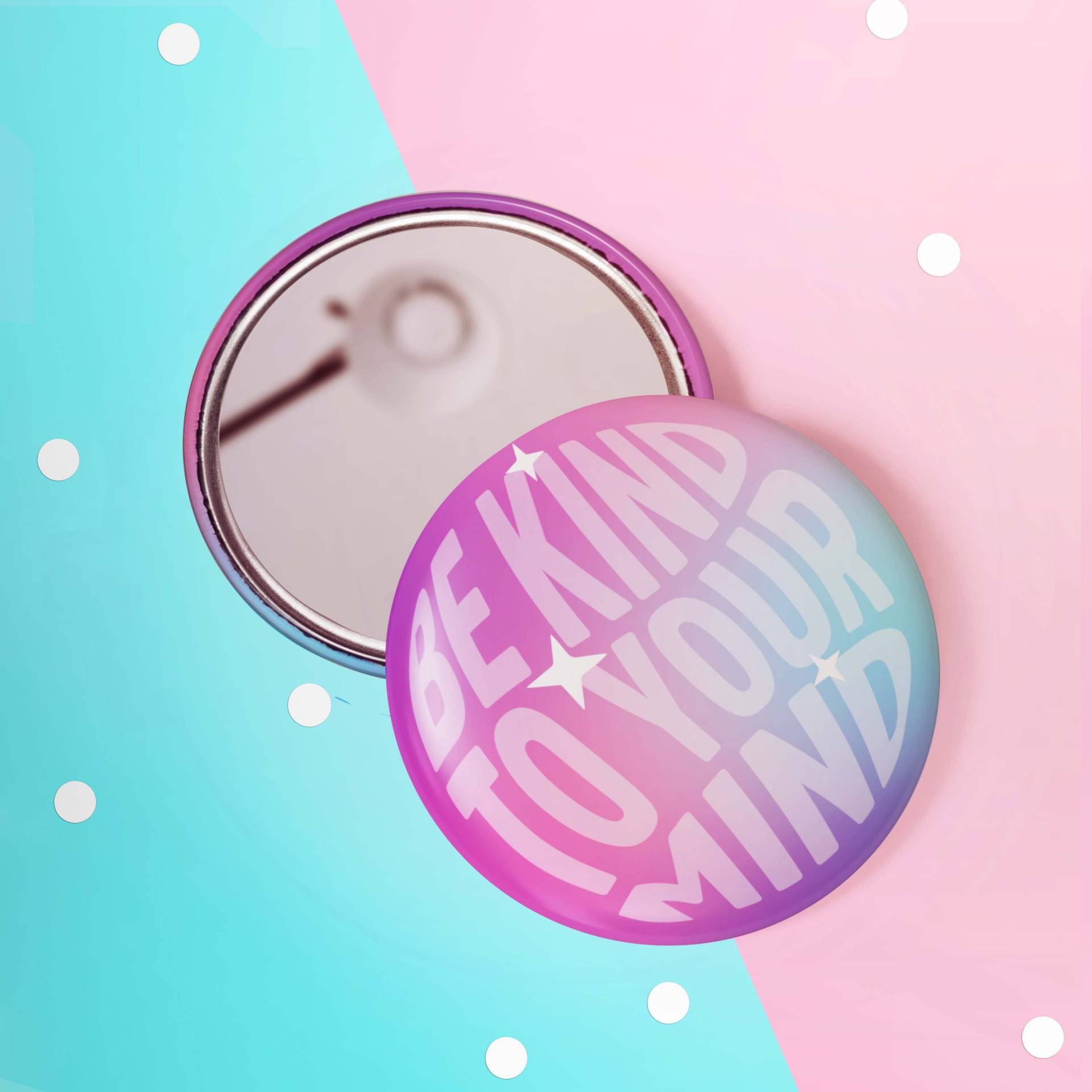 Be Kind To Your Mind - Positivität Affirmativ | Positive Affirmation 58mm Taschenspiegel Selbstpflege Geldbörse Spiegel Be Kind To Your Mind - Positivität Affirmativ | Positive Affirmation 58mm Taschenspiegel Selbstpflege Geldbörse Spiegel von Etsy - KuriousKatieDesigns