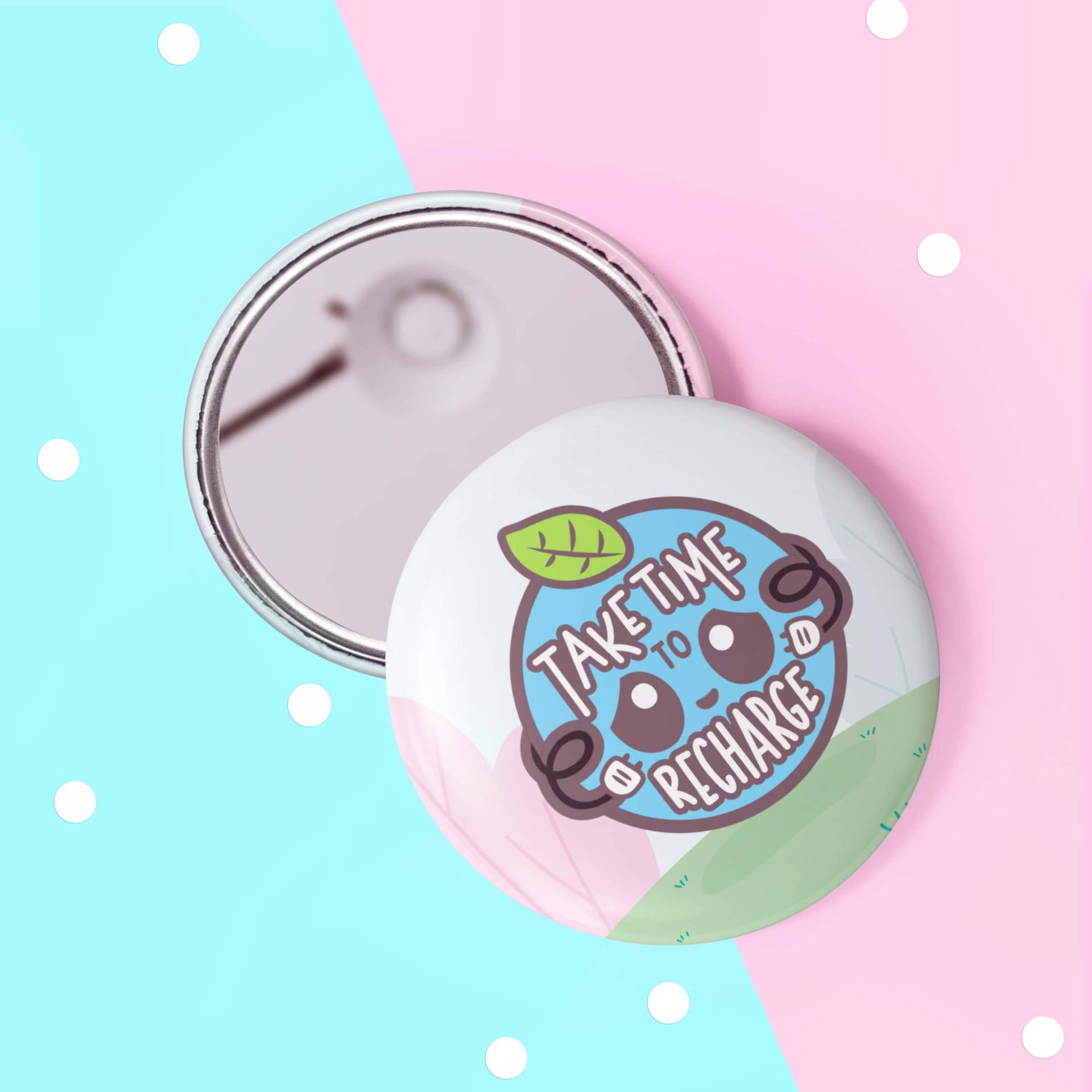 Nehmen Sie Sich Zeit Zum Aufladen - Positivität Affirmative | Positive Affirmation 58mm Taschenspiegel Selbstpflege Geldbörse Spiegel Nehmen Sie Sich Zeit Zum Aufladen - Positivität Affirmative | Positive Affirmation 58mm Taschenspiegel Selbstpflege Geldbörse Spiegel von Etsy - KuriousKatieDesigns
