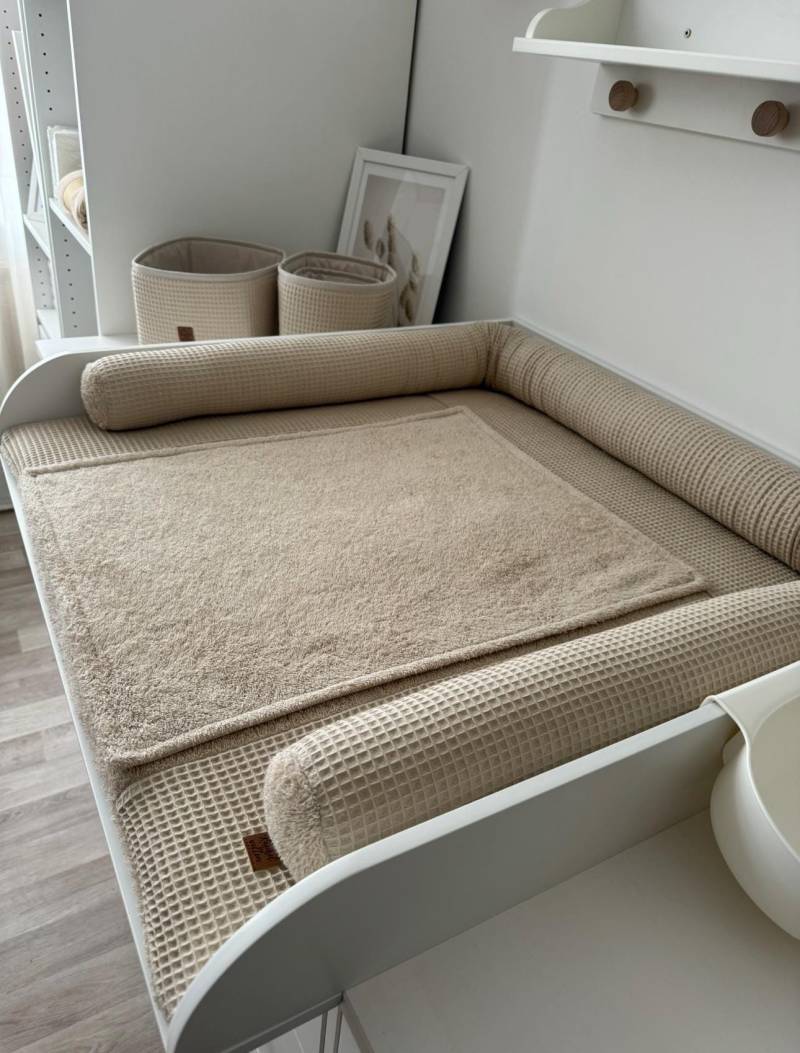 Wickelauflage Mit Wasserdichter Matratze Und Abnehmbaren Bezug Beige von Etsy - Kuschelwelten