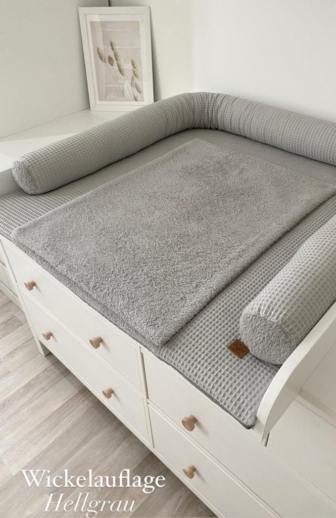 Wickelauflage Mit Wasserdichter Matratze Und Abnehmbaren Bezug Hellgrau von Etsy - Kuschelwelten