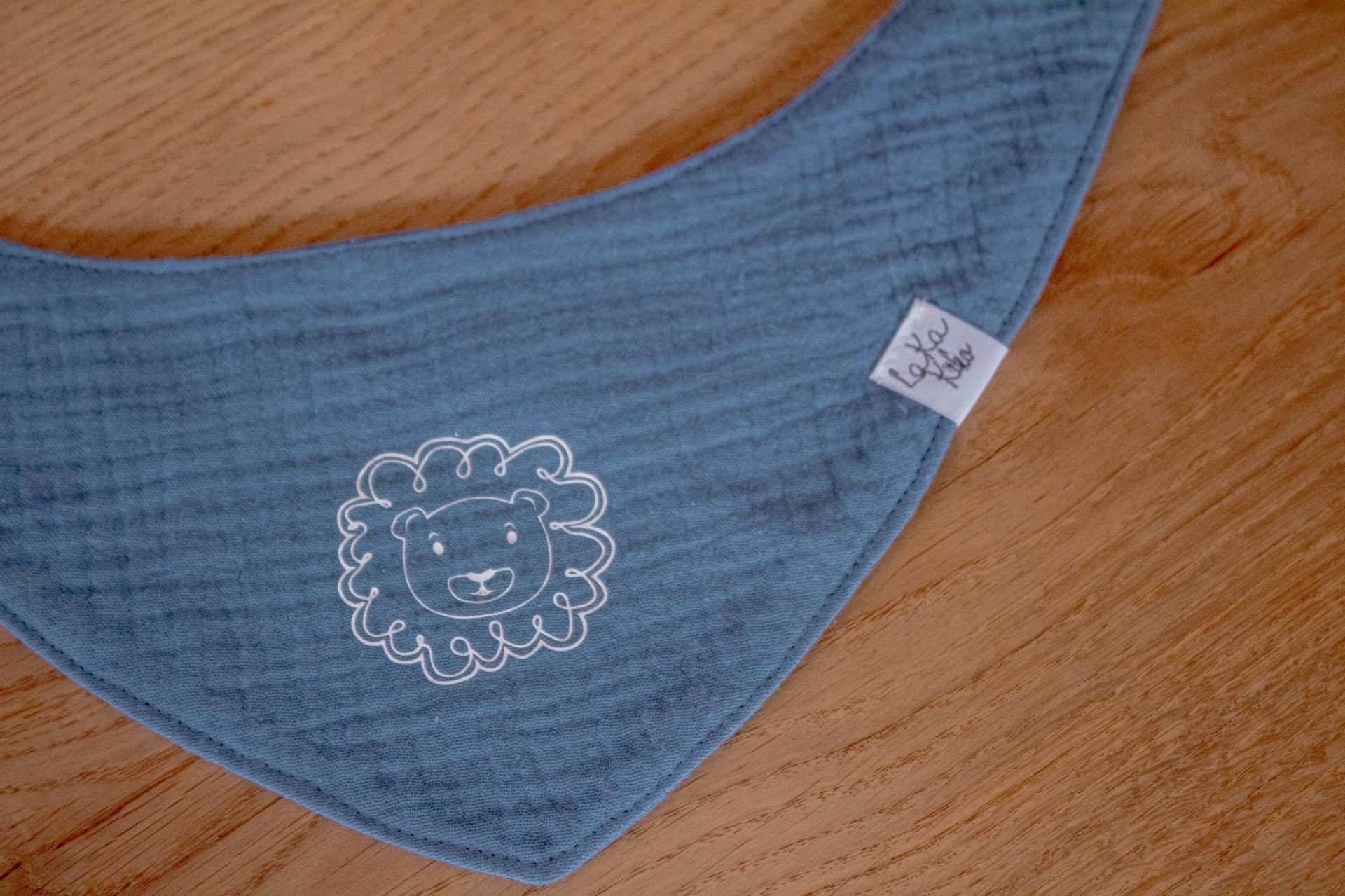 Babyhalstuch Mit Löwe Und/Oder Name Personalisieren - Jeansblau Babyhalstuch Mit Löwe Und/Oder Name Personalisieren - Jeansblau von Etsy - LAKAKIKO