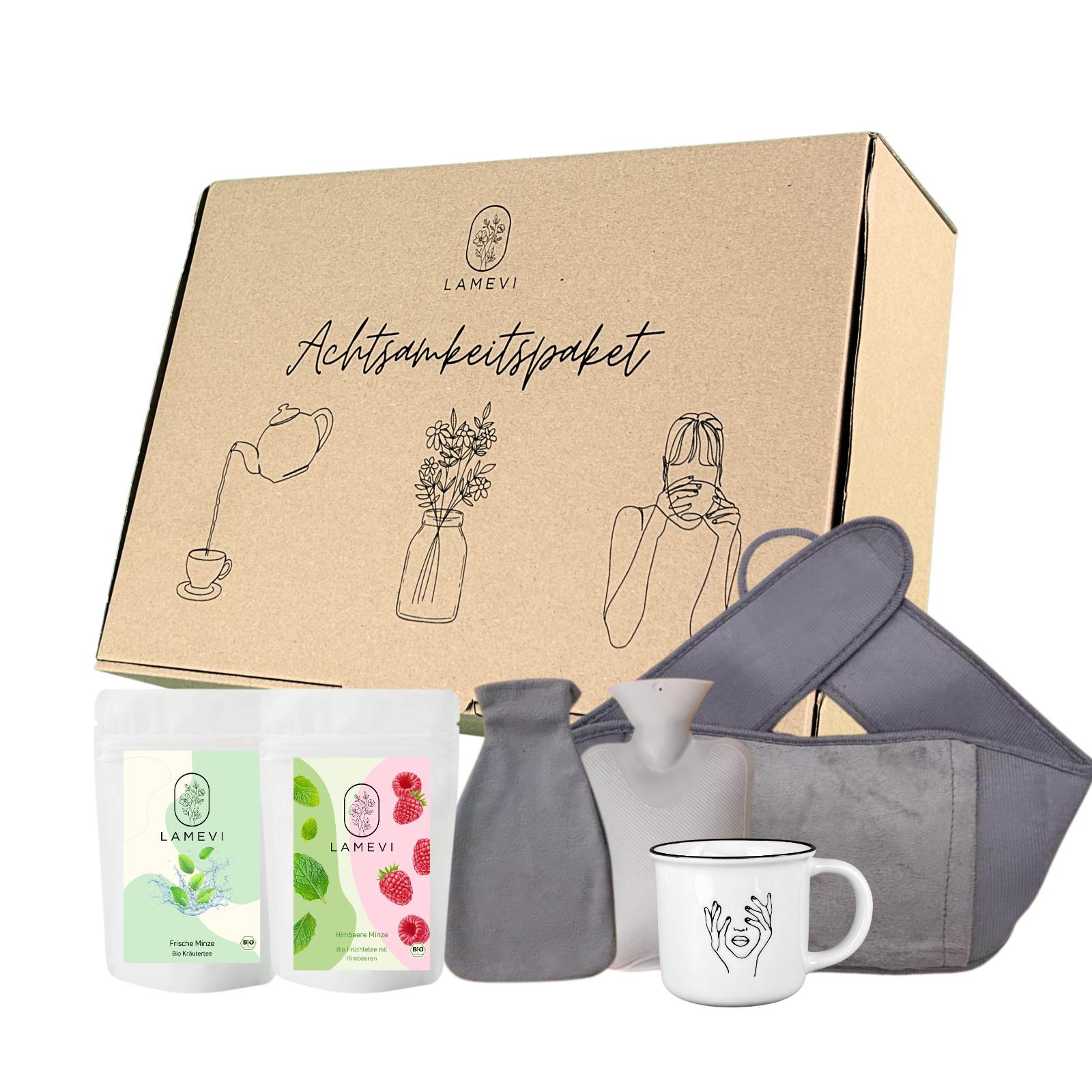 Achtsamkeit Geschenkbox - Bio Tee, Wärmflasche Mit Gürtel, Tasse Motiv Ca. 200Ml Für Entspannung U. Wohlbefinden, Geschenk Sie Achtsamkeit Geschenkbox - Bio Tee, Wärmflasche Mit Gürtel, Tasse Motiv Ca. 200Ml Für Entspannung U. Wohlbefinden, Geschenk Sie von Etsy - LAMEVI