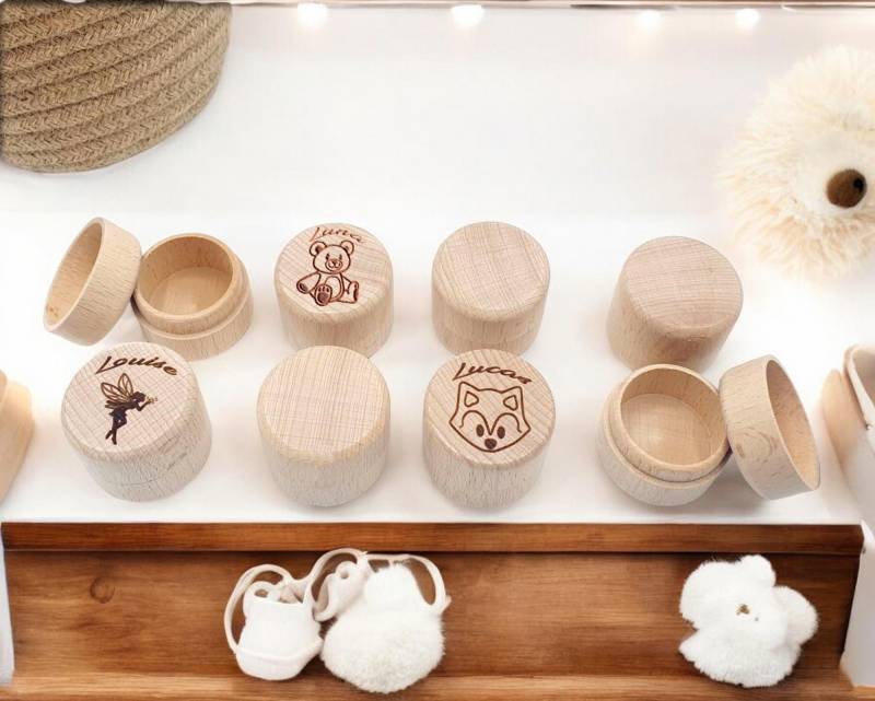 Personalisierte Milchzahndose Gravur Des Vornamens Und Eines Motivs Ihrer Wahl von Etsy - LANCK