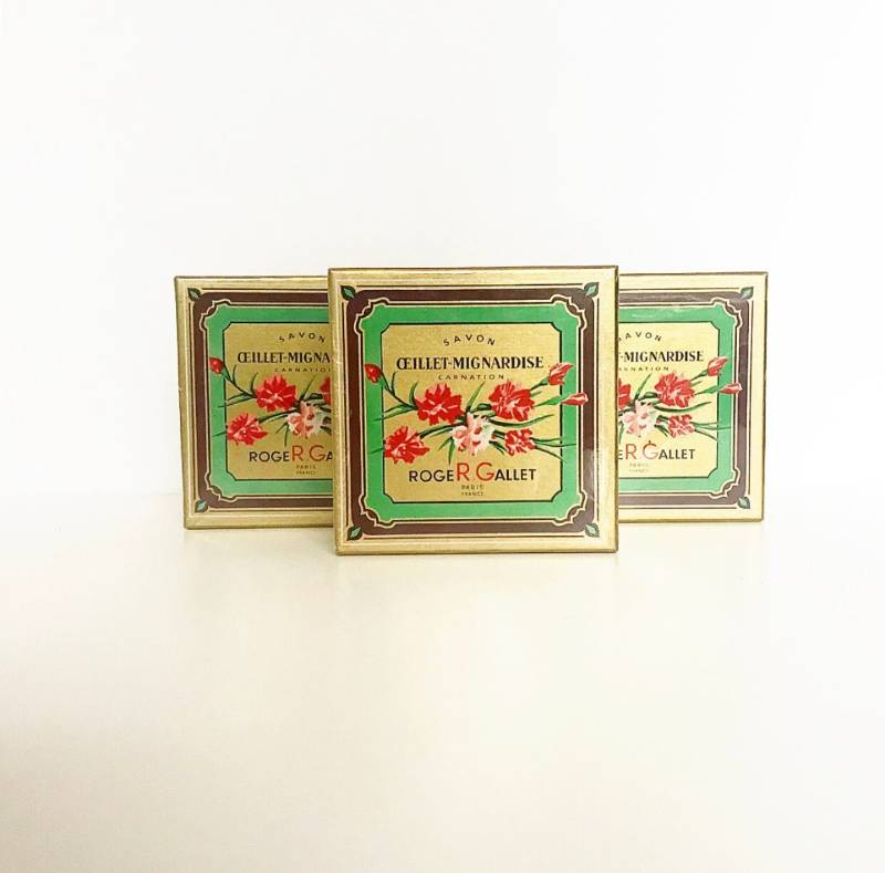 Vintage Roger & Gallet Seife/"Oeillet Mignardise" Paris, France Bath-Soap von Etsy - LASTWALLFLOWER