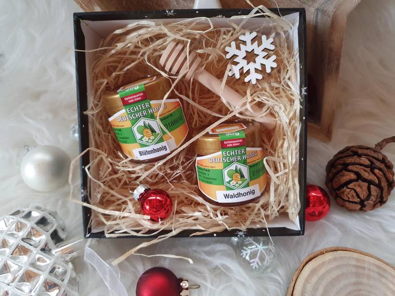 Kleines Weihnachtsgeschenk, Wichtelgeschenk, Honig Geschenkbox, Geschenk-Set Honig, Geschenk Frau, Weihnachten, Laviosar von Etsy - LAVIOSAR