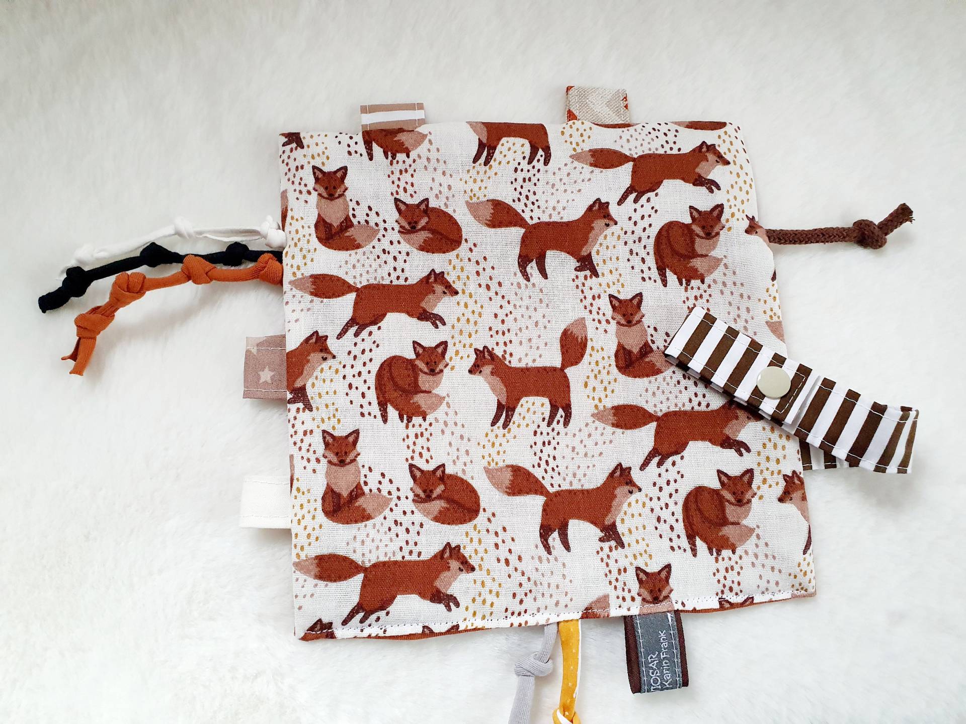 Knistertuch Mit Fuchs Handgenäht, Schmusetuch Aus Musselin, Baby Geschenk, Laviosar von Etsy - LAVIOSAR