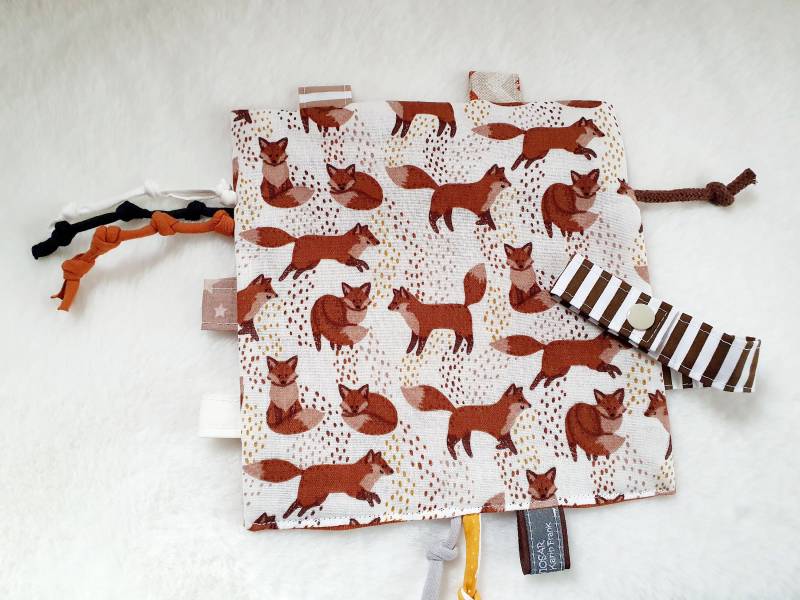 Knistertuch Mit Fuchs Handgenäht, Schmusetuch Aus Musselin, Baby Geschenk, Laviosar von Etsy - LAVIOSAR