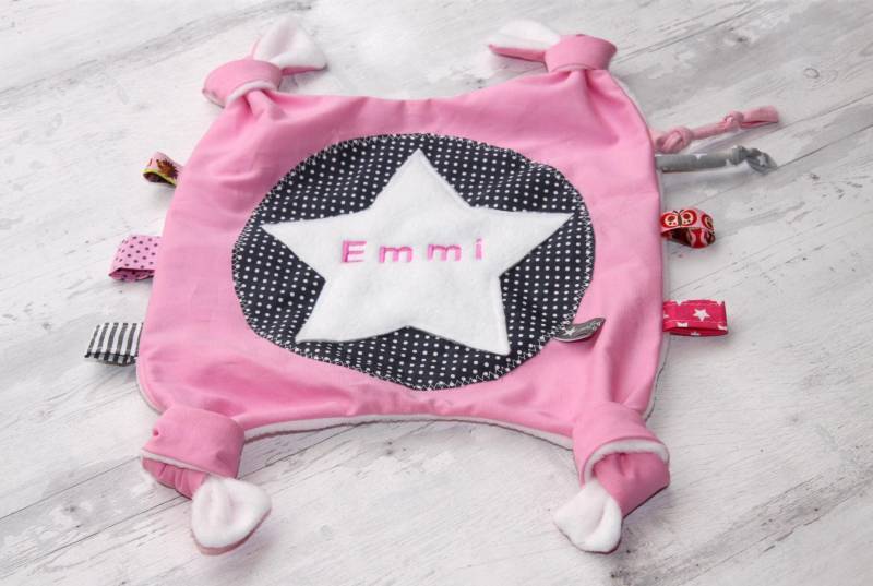 Schmusetuch Personalisiert Knistertuch Spucktuch Gestickt Babyausstattung Neugeboren Baby Geschenk Laviosar von Etsy - LAVIOSAR