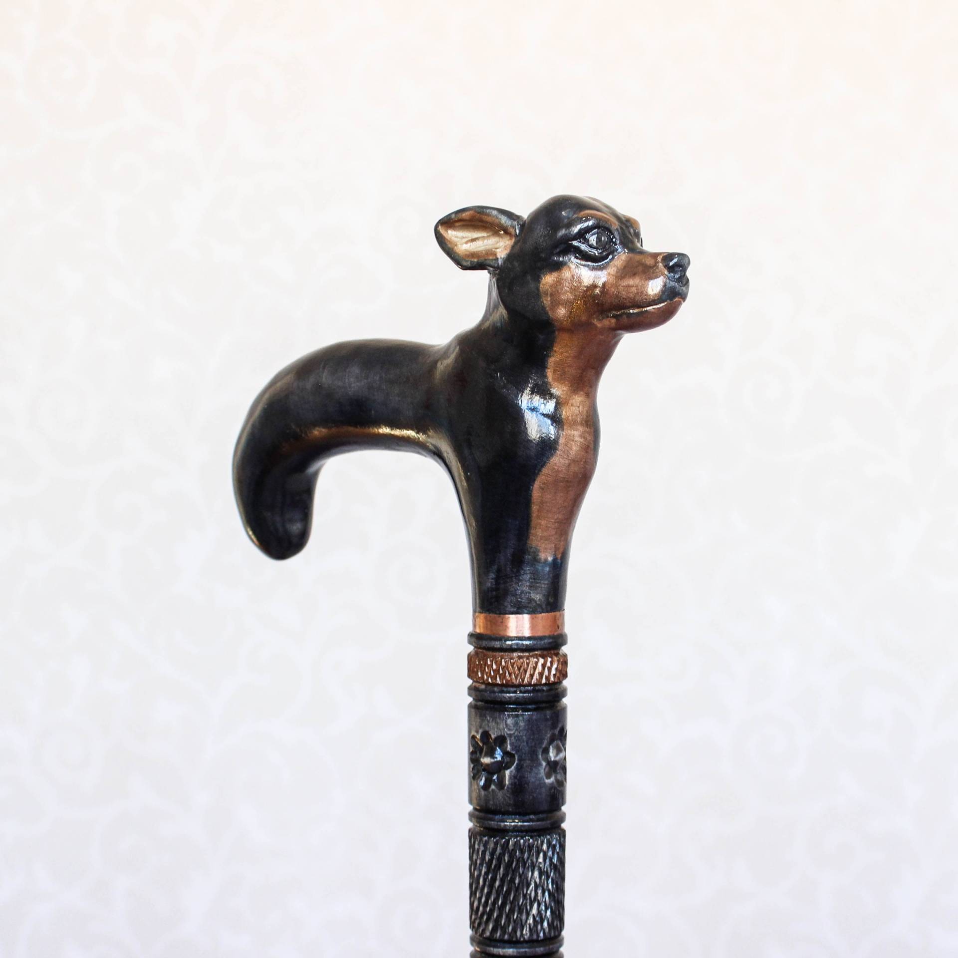 Schwarzer Hund Gehstock Handgeschnitzter Griff & Schaft Aus Holz Handgeschnitzt Geschenk Für Wanderer Wanderstock Holzstock von Etsy - LEMWoodDesign