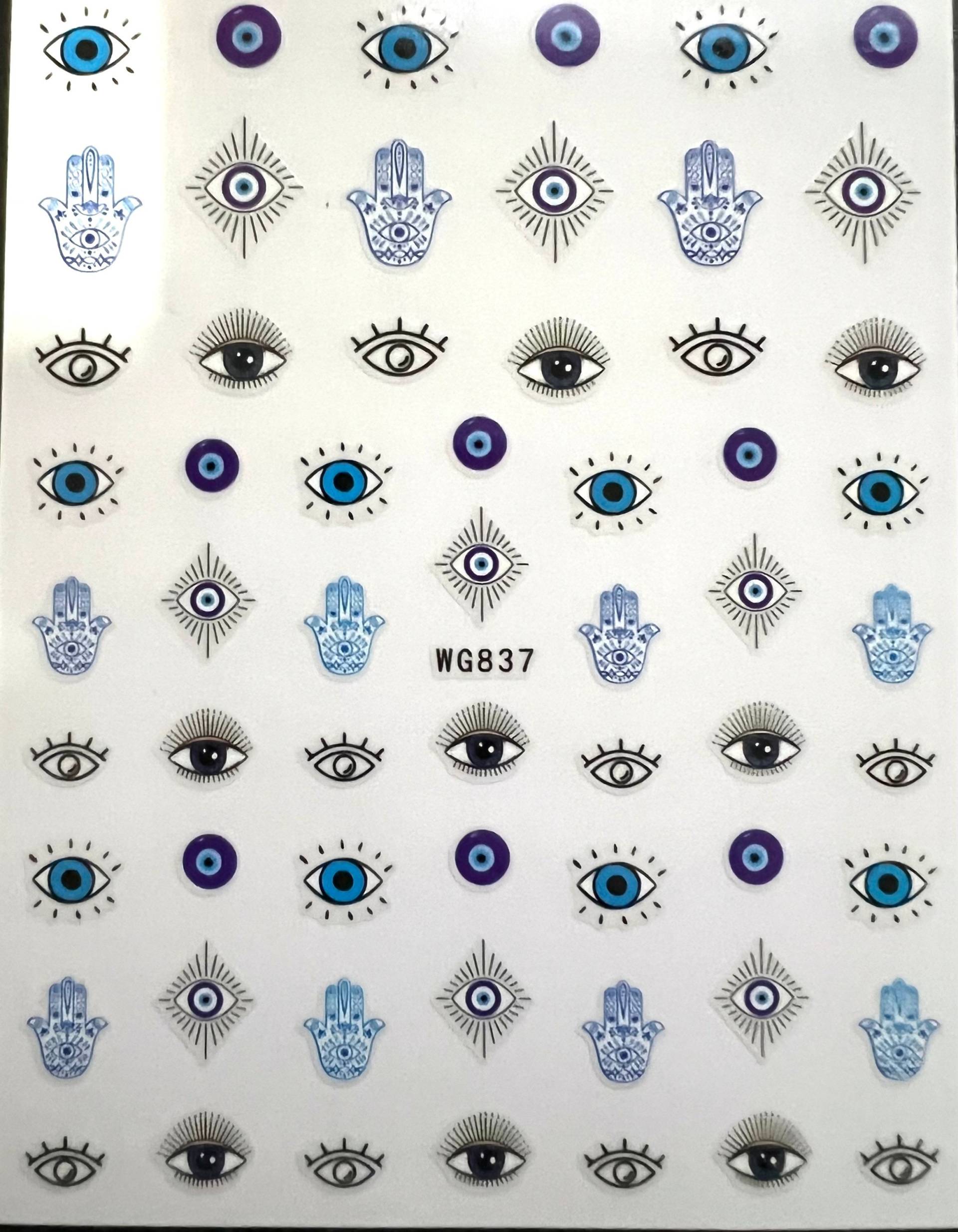 Hamsa/Evil Eye/Schutz Selbstklebende Nagel Abziehbilder/sticker von Etsy - LGNS