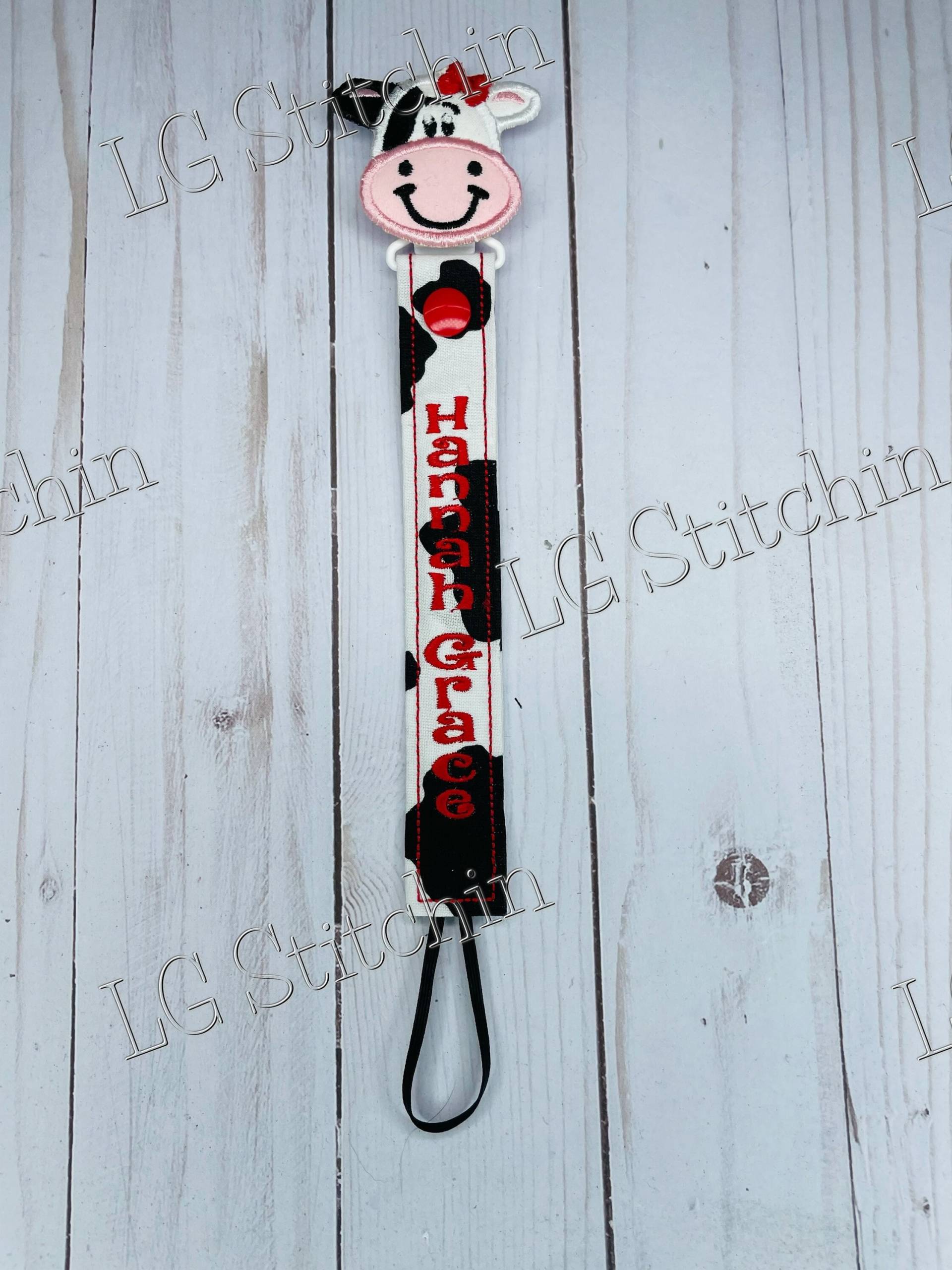 Kuh Schnullerclip Bestickt Schnullerhalter Bobo Dodie Kuh Schnullerclip Bestickt Schnullerhalter Bobo Dodie von Etsy - LGStitchin