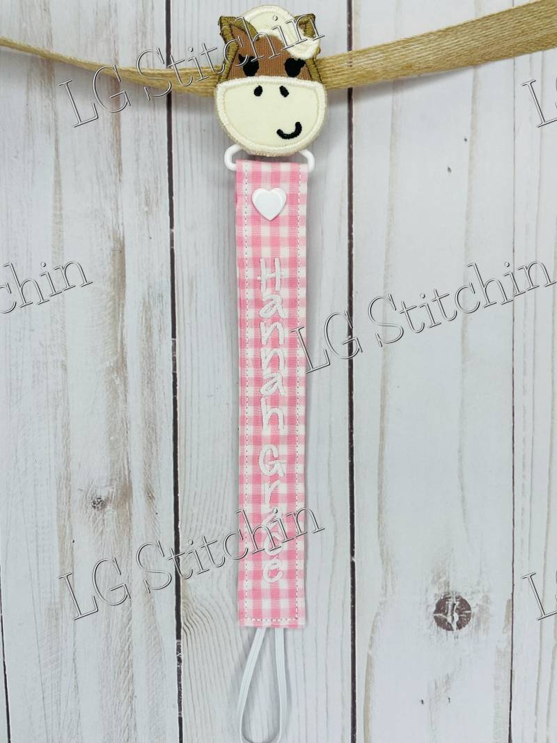Schnullerkette Pferd Bestickt Schnullerkette Schnullerhalter von Etsy - LGStitchin