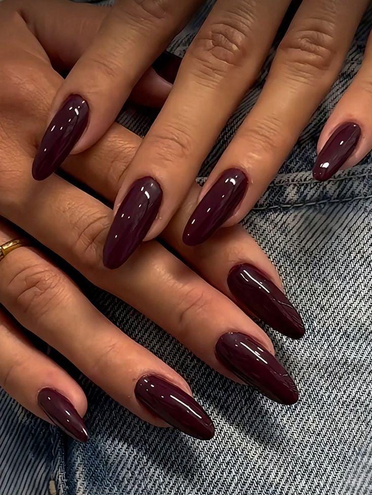 Cherry Red Almond Nail - Nails Dark Red Nails von Etsy - LINAILSDesigns