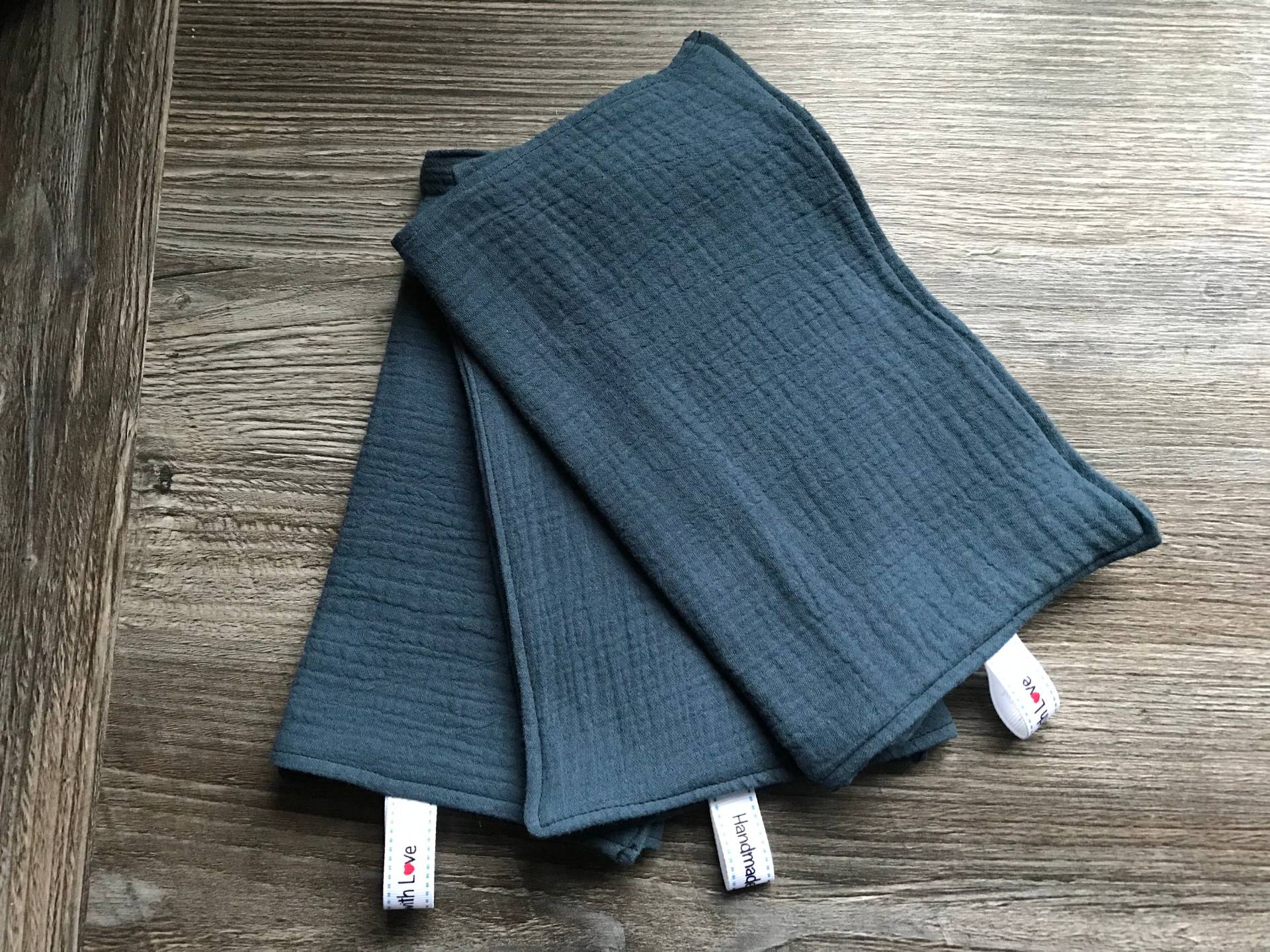 Blau Spucktuch Schulter Dribbeln Lätzchen 100% Weicher Musselin Baumwolle von Etsy - LISAsKNITWEAR