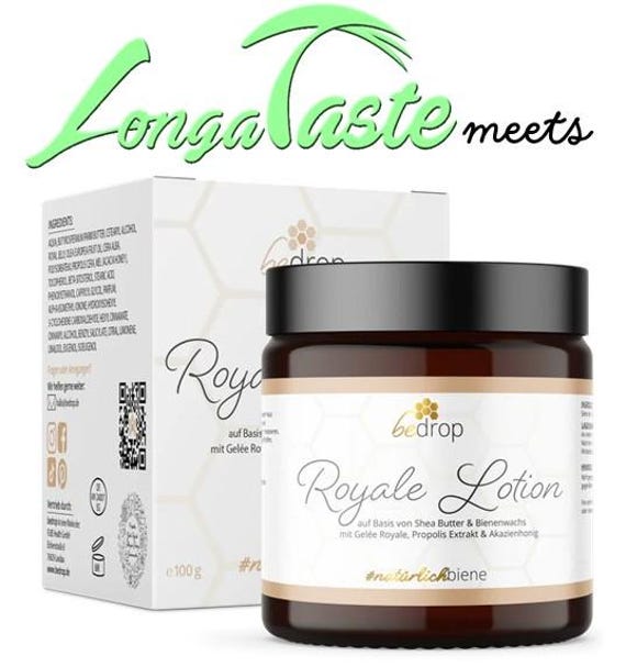 Bedrop Royale Lotion Bodylotion Mit Gelée Royale, Sheabutter & Akazienhonig 100G Bedrop Royale Lotion Bodylotion Mit Gelée Royale, Sheabutter & Akazienhonig 100G von Etsy - LONGATASTE