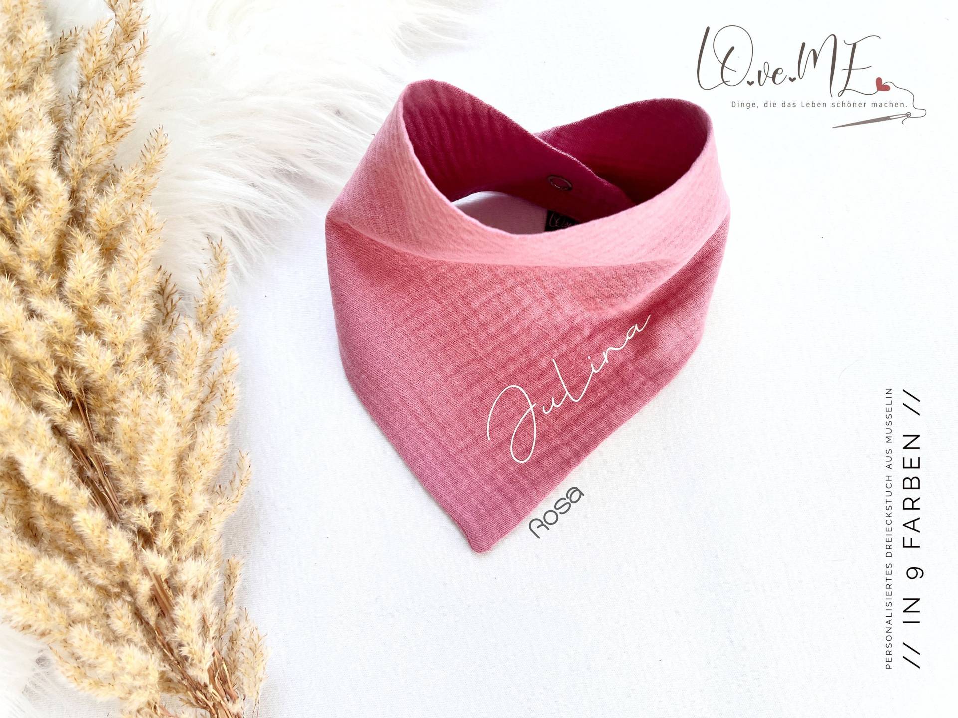 Organic Baby Halstuch Mit Name - Personalisiertes Musselin Eco-Friendly Geschenkidee von Etsy - LOveMESewing