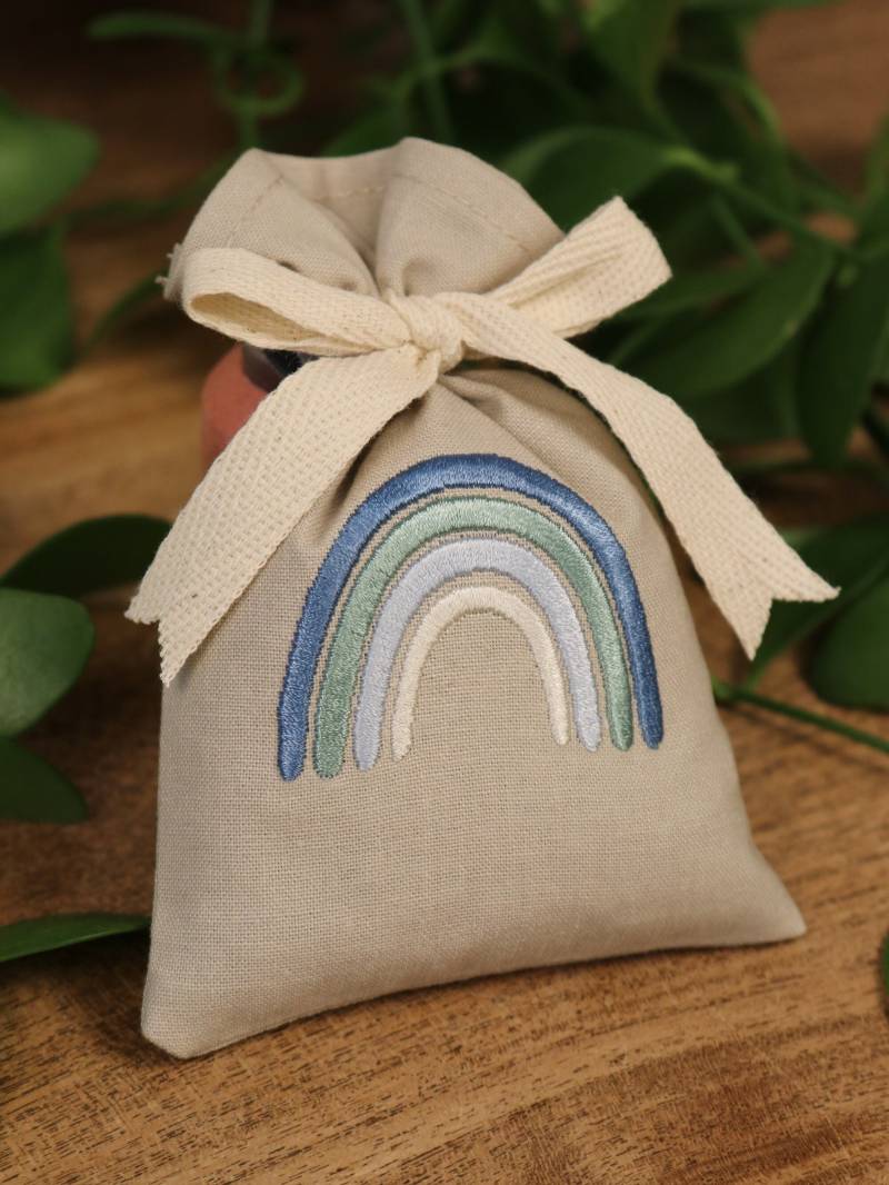 Lavender Bag Rainbow Fragrance Boho Boy Baby Nursery Blue Beige Natural Tones Relaxation von Etsy - LUMiDasAtelier