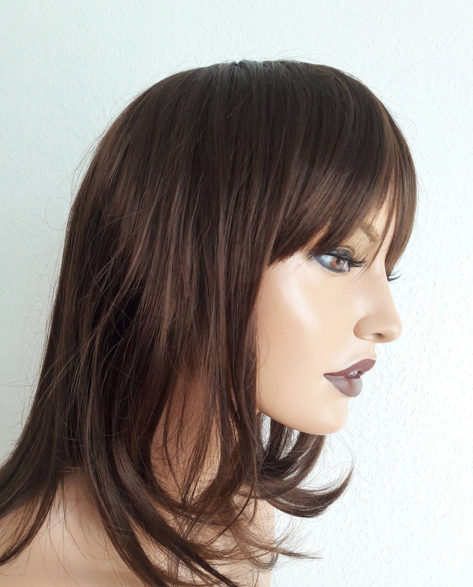 Frauen Perücke Gut Für Winter Mütze Dunkel Braun Schulterlang Mit Dichtem Pony Chemo Alopezie Haarausfall Frauen Perücke Gut Für Winter Mütze Dunkel Braun Schulterlang Mit Dichtem Pony Chemo Alopezie Haarausfall von Etsy - LUXEKOPF