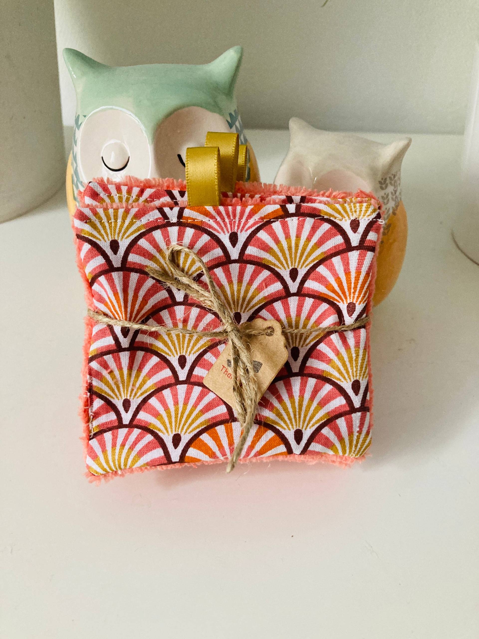 Packung Mit 5 Waschbaren Make-Up-Entferner-Tüchern Korallenfächern von Etsy - LaCousetteNantaise