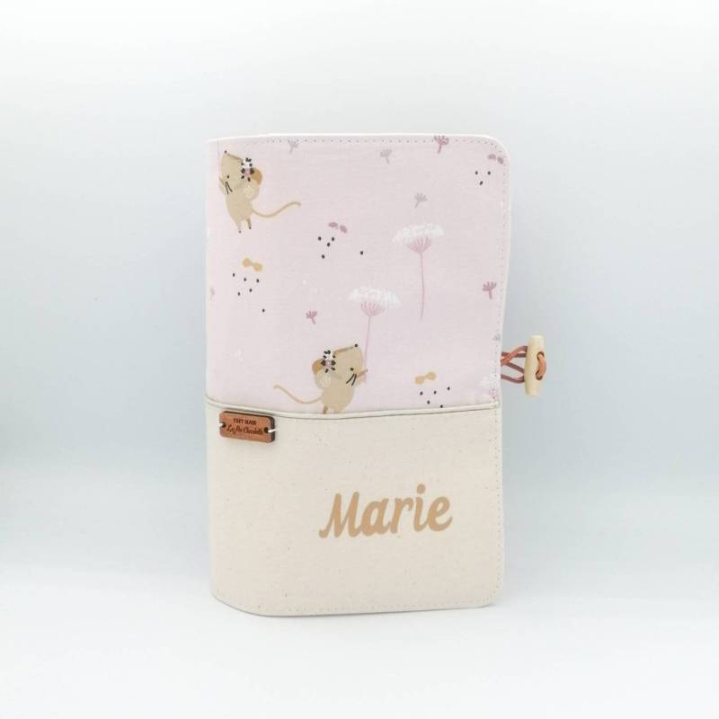 Personalisierte Baby-Gesundheitsakte-Hülle, Kleine Tanzende Maus Und Pusteblumen von Etsy - LaFeeCharlotte