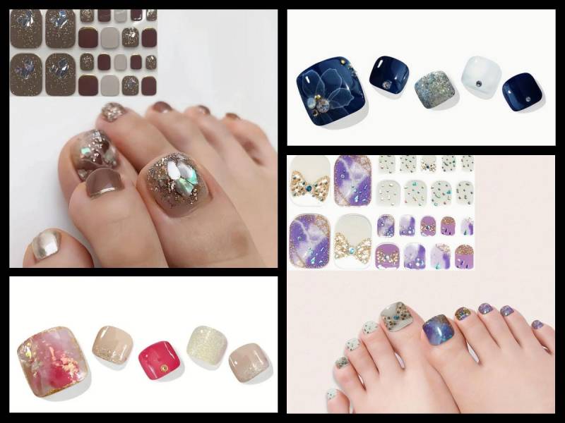Nagelfolie Für Zehennägel Selbstklebend Full Cover Nagelsticker Aufkleber Pediküre Wrap Nagelaufkleber Ohne Lampe Design Trend Sommer Füße von Etsy - LaPerlaDiSaWi