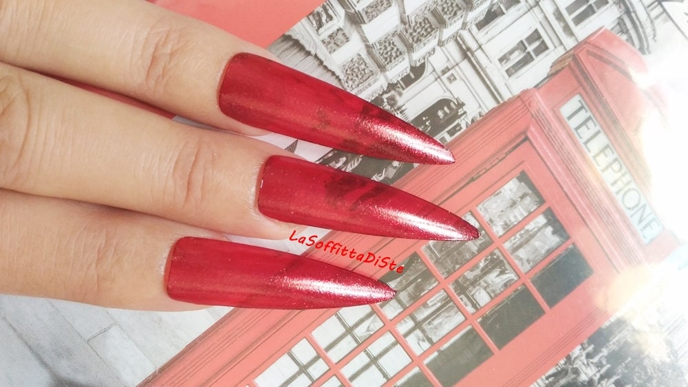 Mittellange Rote Kunstnägel Glitzern Blut Drag Queen von Etsy - LaSoffittaDiSte