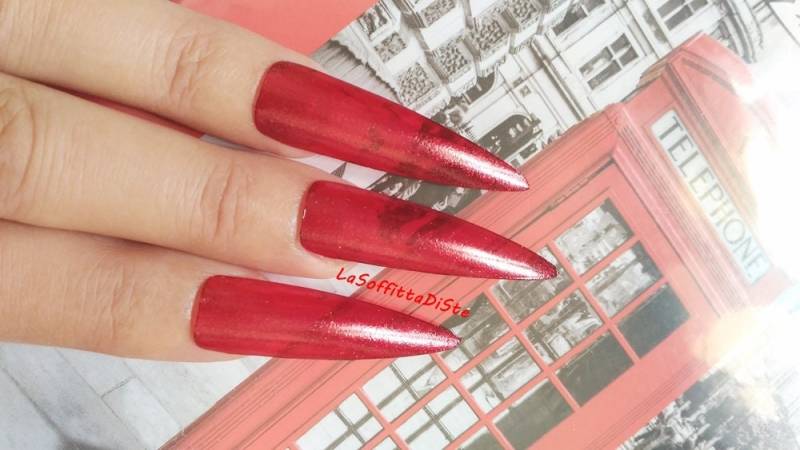 Mittellange Rote Kunstnägel Glitzern Blut Drag Queen von Etsy - LaSoffittaDiSte