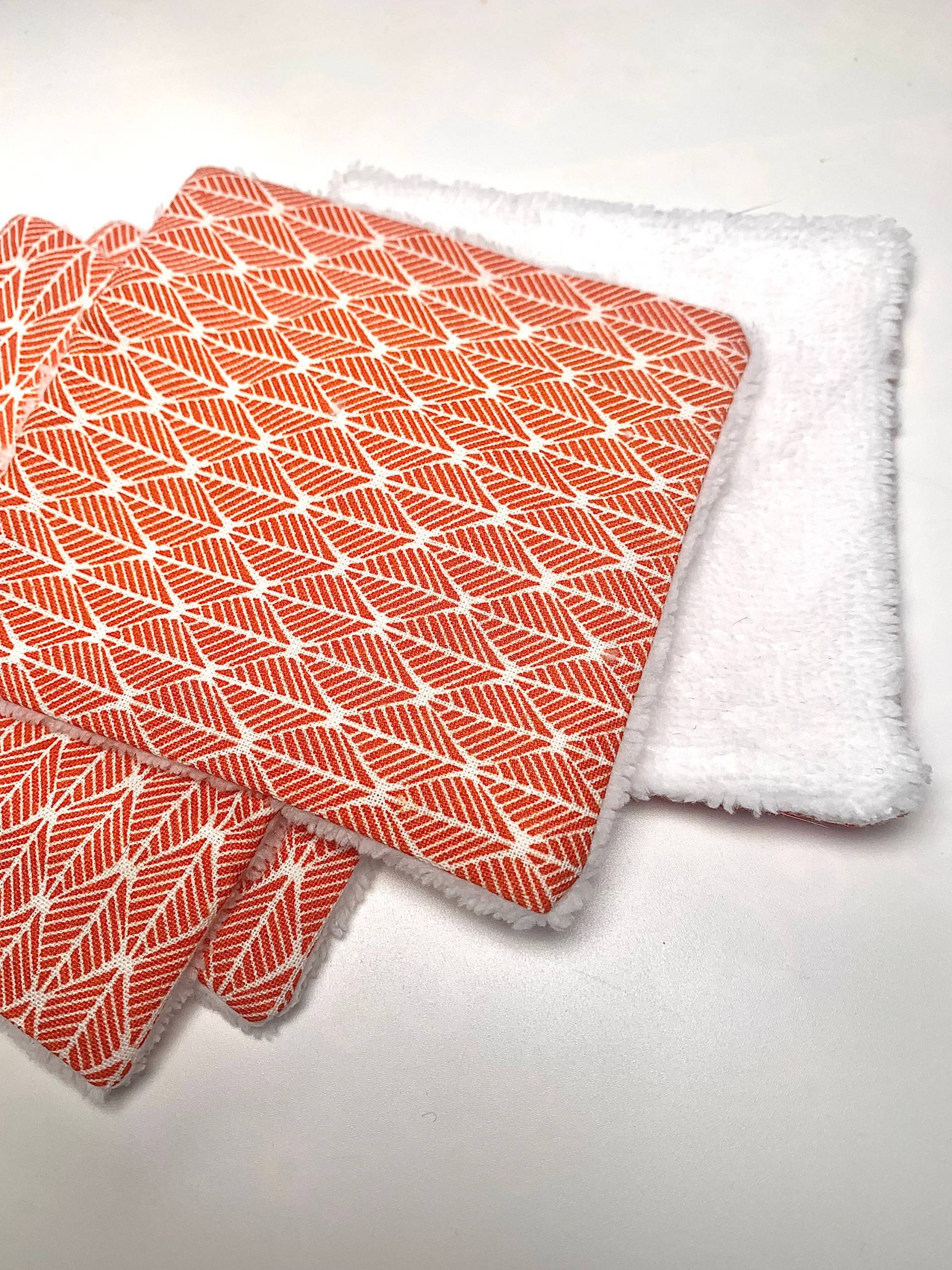 7-Tücher Waschbare Make-Up-Tücher - Orange 7-Tücher Waschbare Make-Up-Tücher - Orange von Etsy - Labobinedemathilde