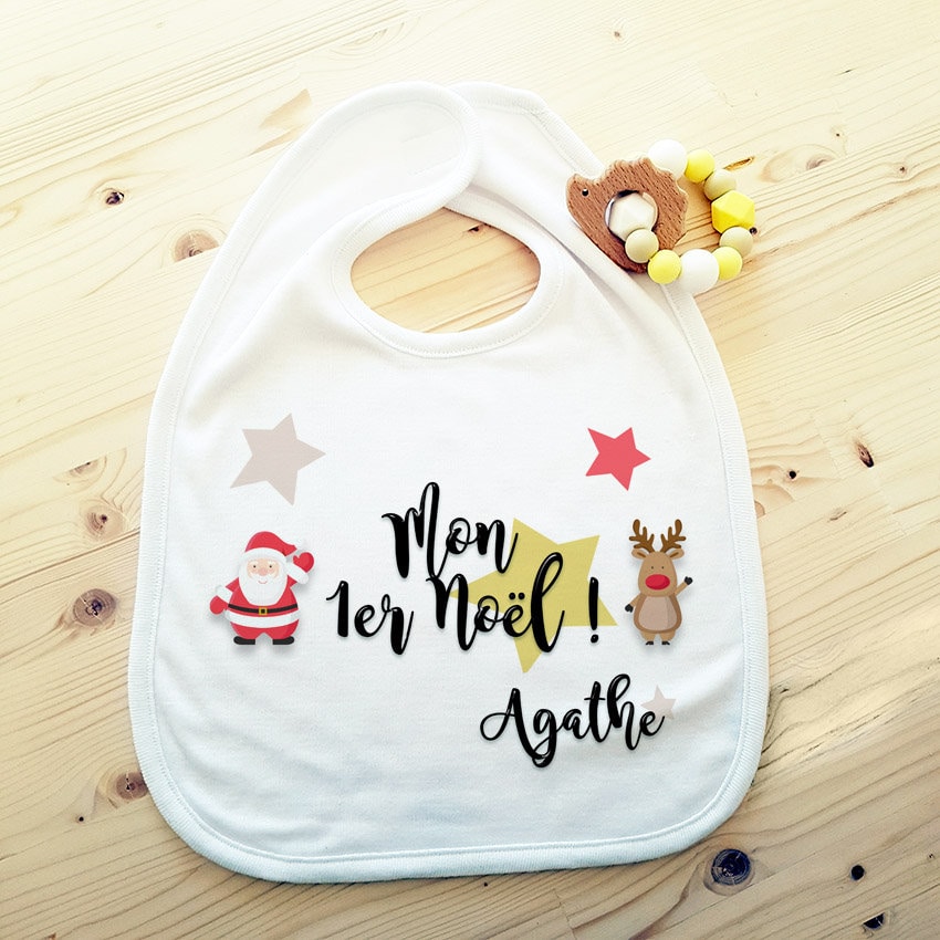 Anpassbare Bib Mein 1. Weihnachten von Etsy - Lachouettemauve