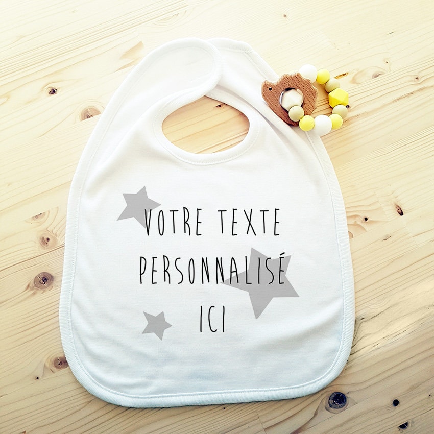 Custom Bib Mit Ihrem Text Custom Bib Mit Ihrem Text von Etsy - Lachouettemauve