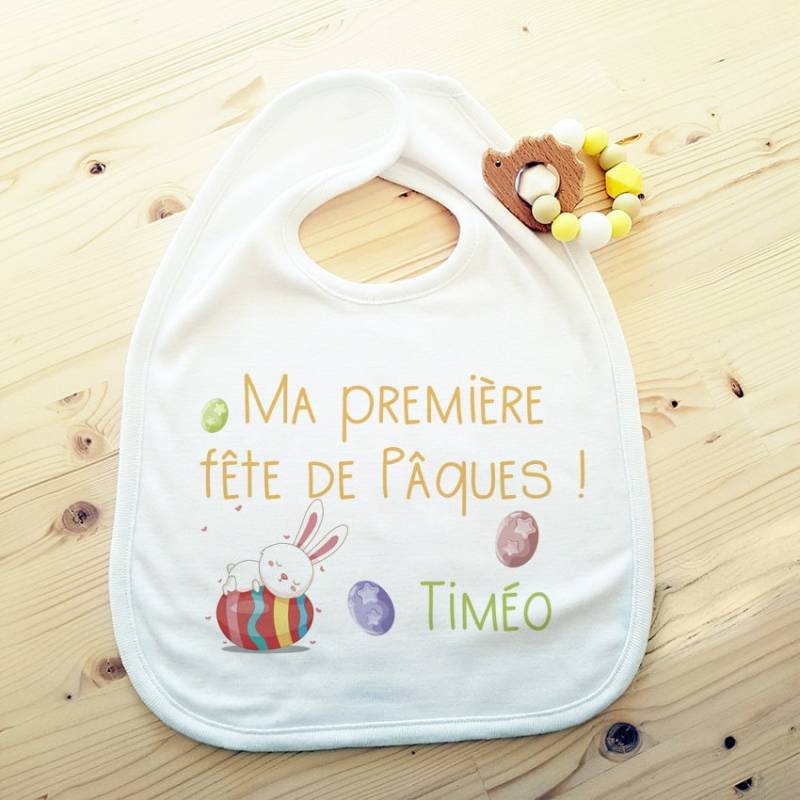 Personalisiertes Lätzchen Meine Ersten Osterfeiern von Etsy - Lachouettemauve